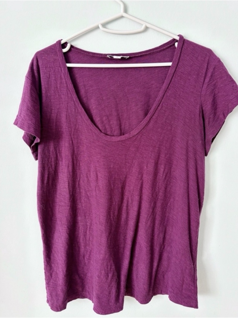 James Perse Drapey Tee | Burgundy | Size 2 (Medium)